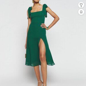 Size 16 Reformation Twilight Dress in Emerald, Perfect Condition